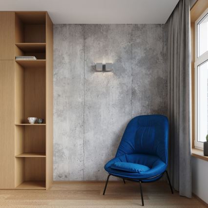 Väggmonterad spotlight QUAD 2xG9/40W/230V grå