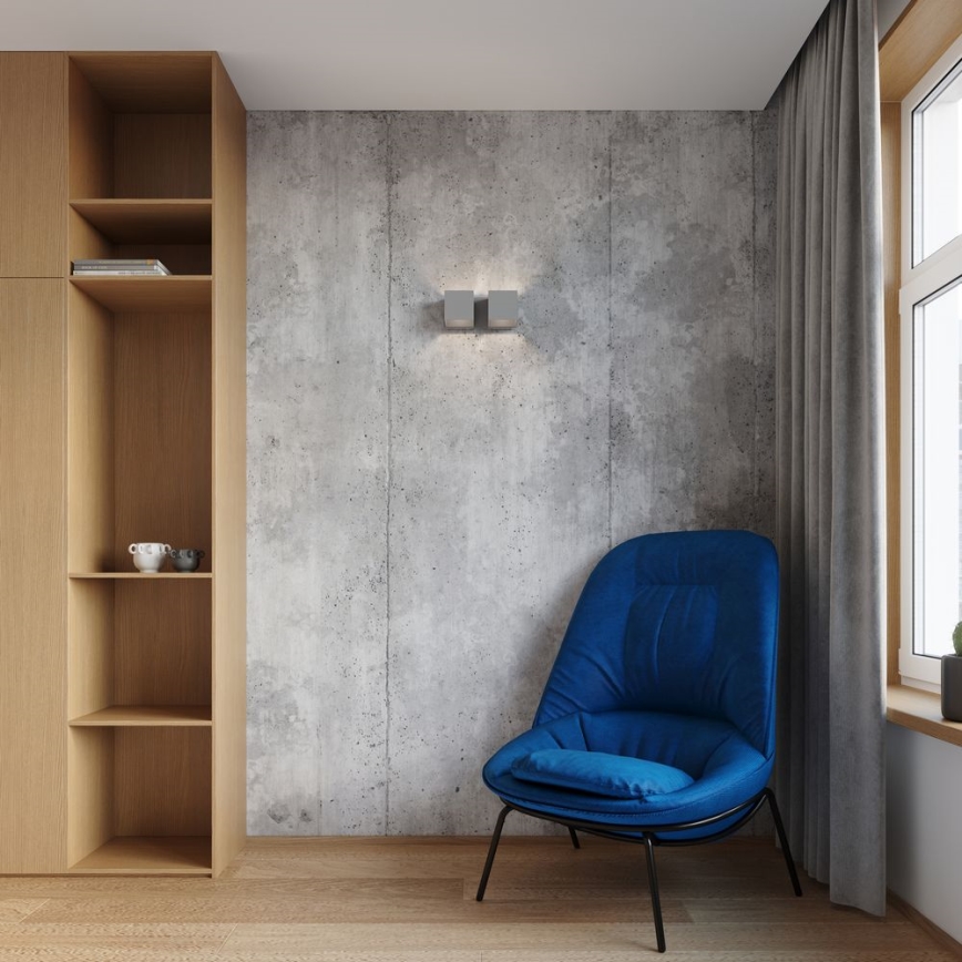 Väggmonterad spotlight QUAD 2xG9/40W/230V grå