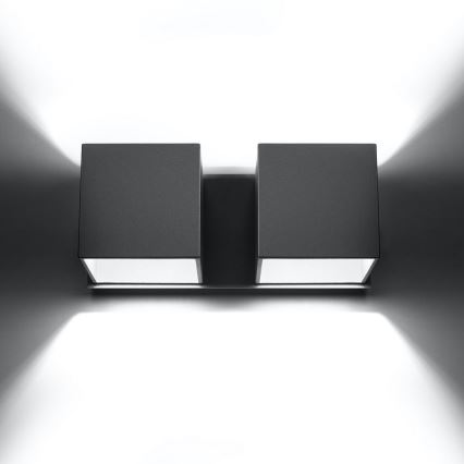 Väggmonterad spotlight QUAD 2xG9/40W/230V grå