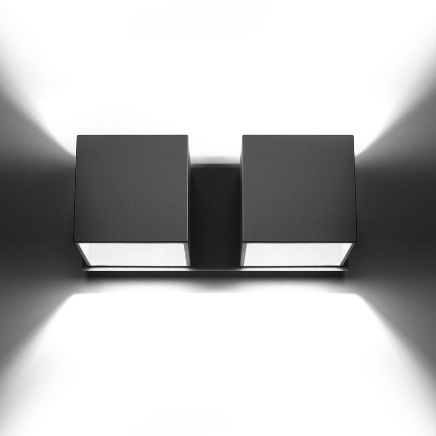 Väggmonterad spotlight QUAD 2xG9/40W/230V grå