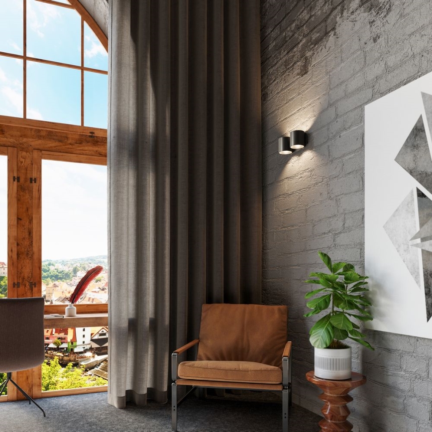 Väggmonterad spotlight ORBIS 2xG9/40W/230V svart