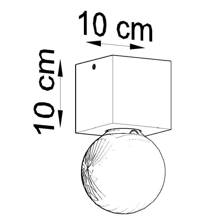 Taklampa ABEL 1xE27/60W/230V bok