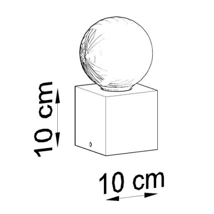 Bordslampa ABEL 1xE27/60W/230V bok