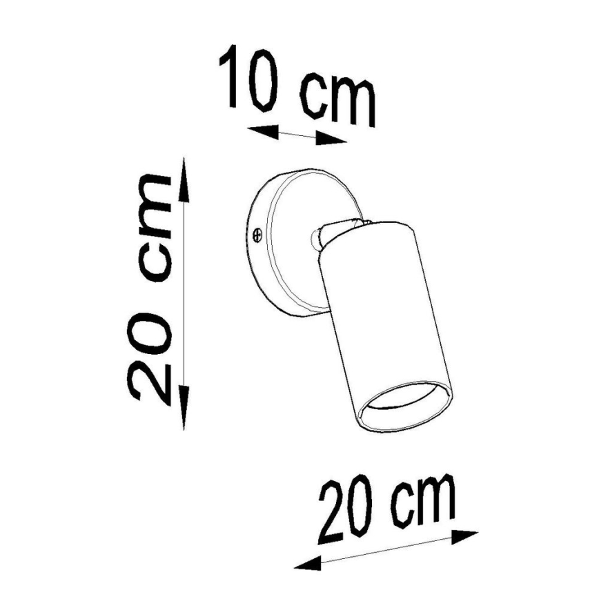 Väggspotlight BERGE 1xGU10/40W/230V bok