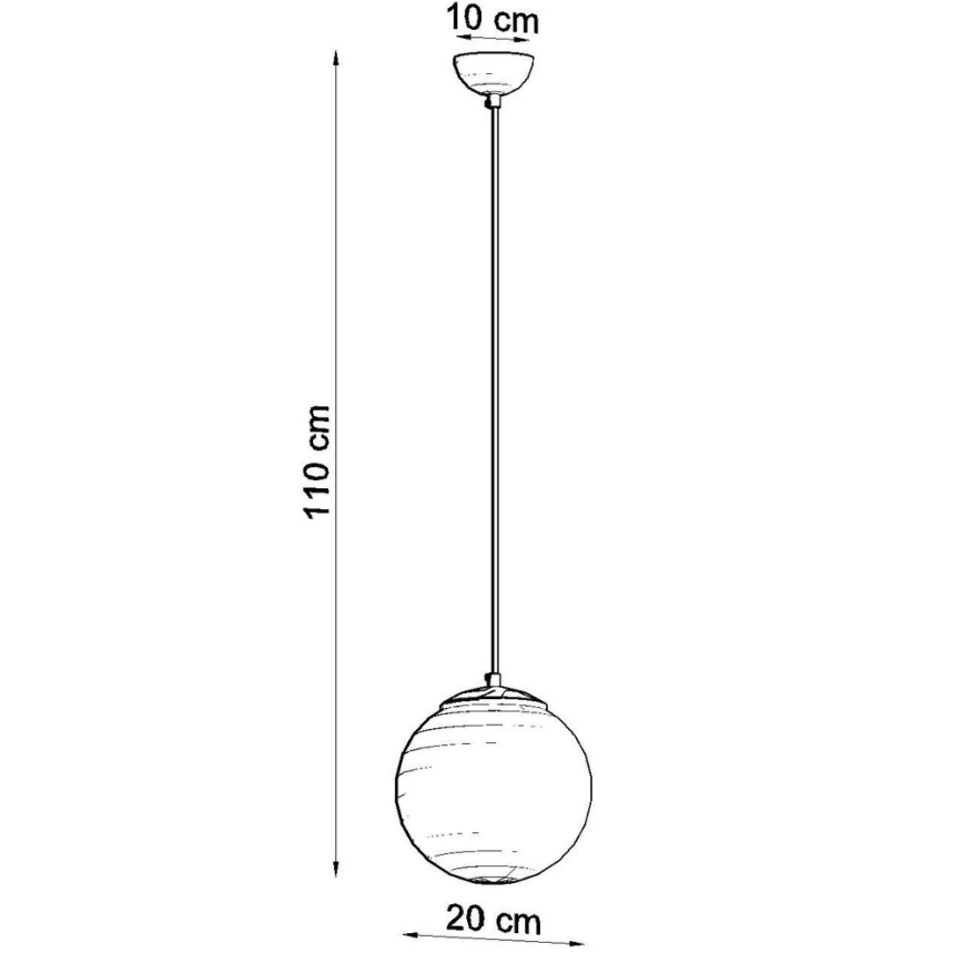 Pendellampa med sladd TOYA 1xE27/60W/230V Ø 20 cm vit/guld