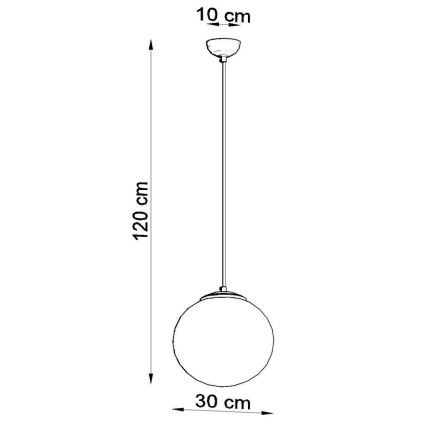 Pendellampa med sladd TOYA 1xE27/60W/230V Ø 30 cm vit/guld