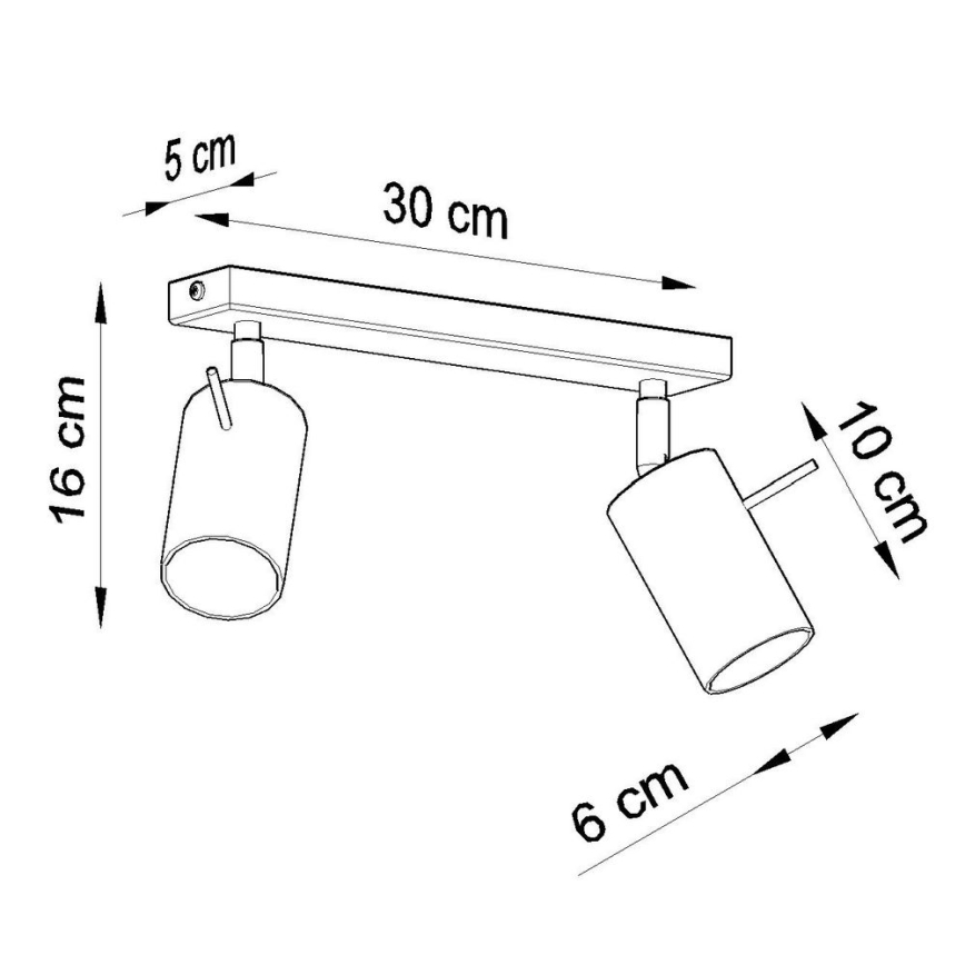 Spotlight RING 2xGU10/10W/230V