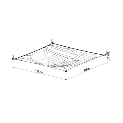 LED takarmatur LUNA 4xG13/8,5W/230V 105x105 cm vit