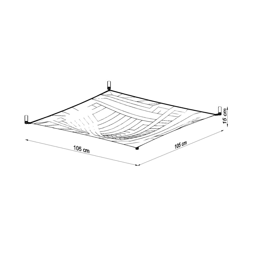 LED takarmatur LUNA 4xG13/8,5W/230V 105x105 cm vit