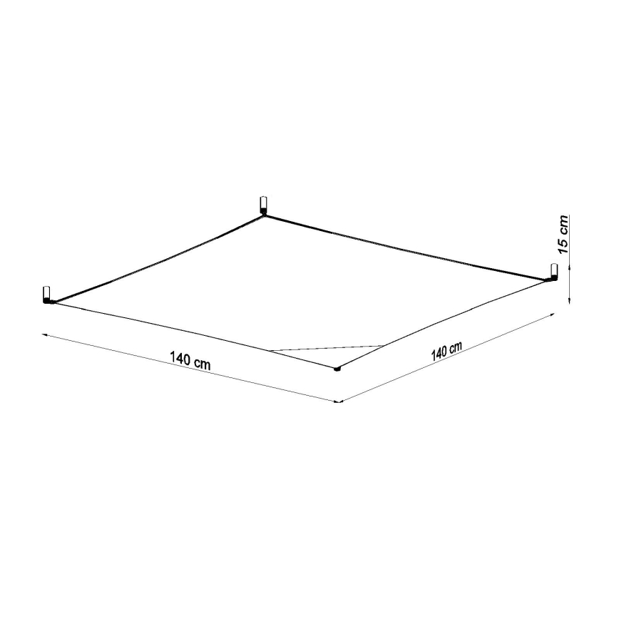 LED-takarmatur LUNA 6xG13/8,5W/230V 140x140 cm vit