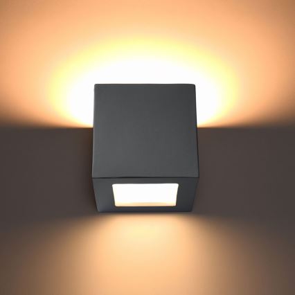 Vägglampa LEO 1xE27/60W/230V grå