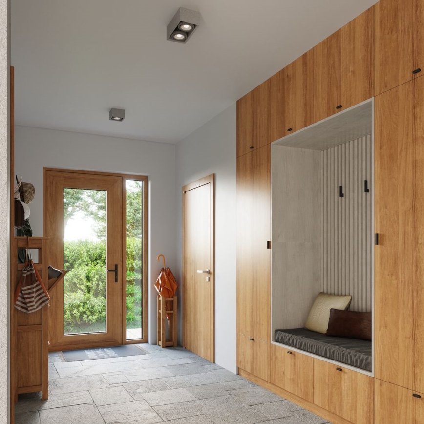 Taklampa QUATRO AR111 1xGU10/40W/230V betong