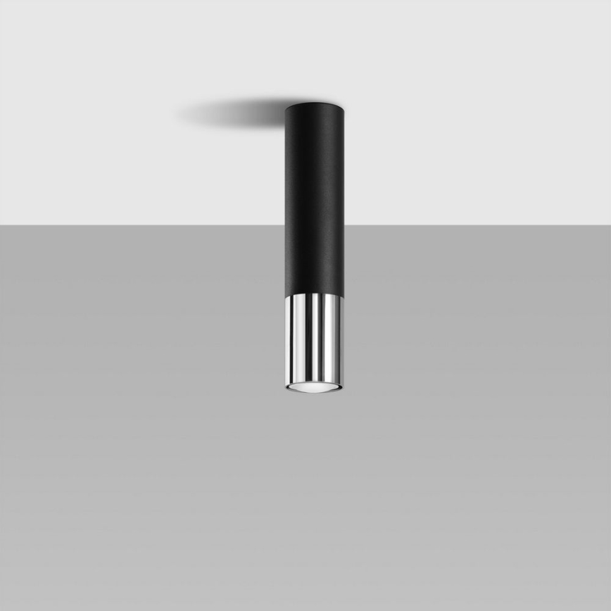 Spotlight LOOPEZ 1xGU10/10W/230V svart/skinande krom