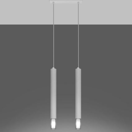 Takkkrona på ett snöre VIZIER 2xG9/40W/230V vit