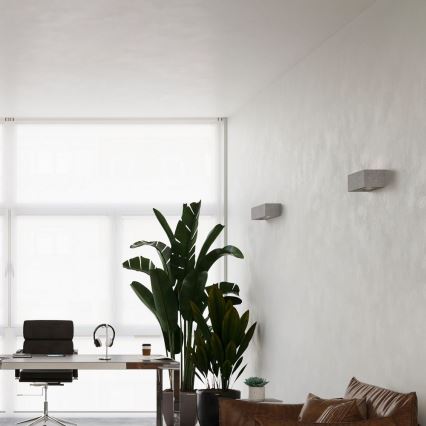 Vägglampa  VEGA 1xE27/60W/230V 30 cm konkret