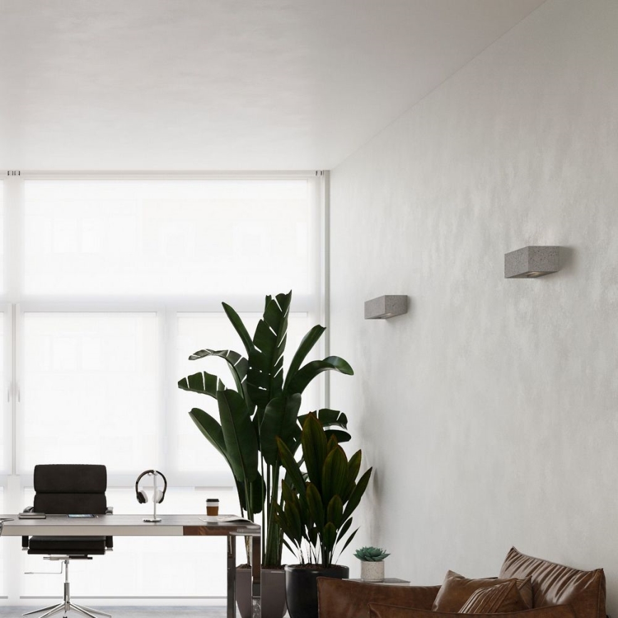 Vägglampa  VEGA 1xE27/60W/230V 30 cm konkret