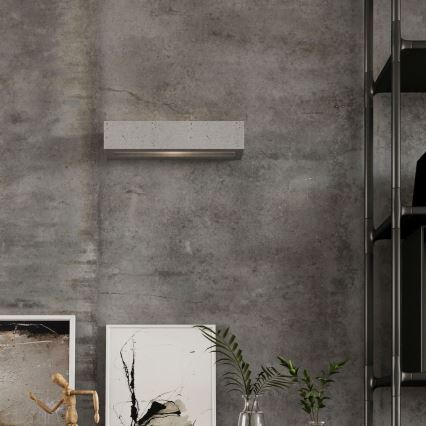 Vägglampa  VEGA 1xE27/60W/230V 30 cm konkret