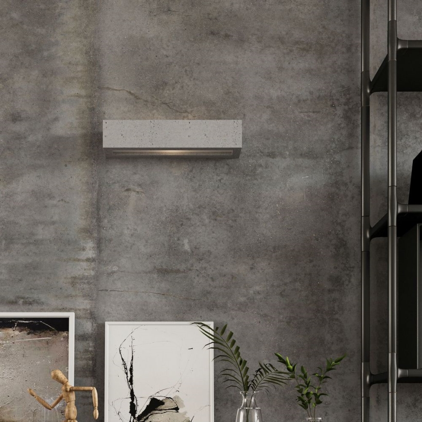 Vägglampa  VEGA 1xE27/60W/230V 30 cm konkret