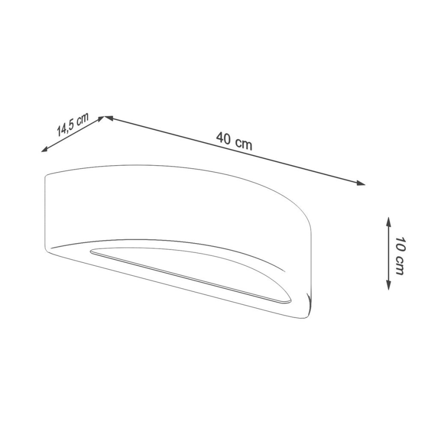 Vägglampa  ATENA 1xE27/60W/230V konkret