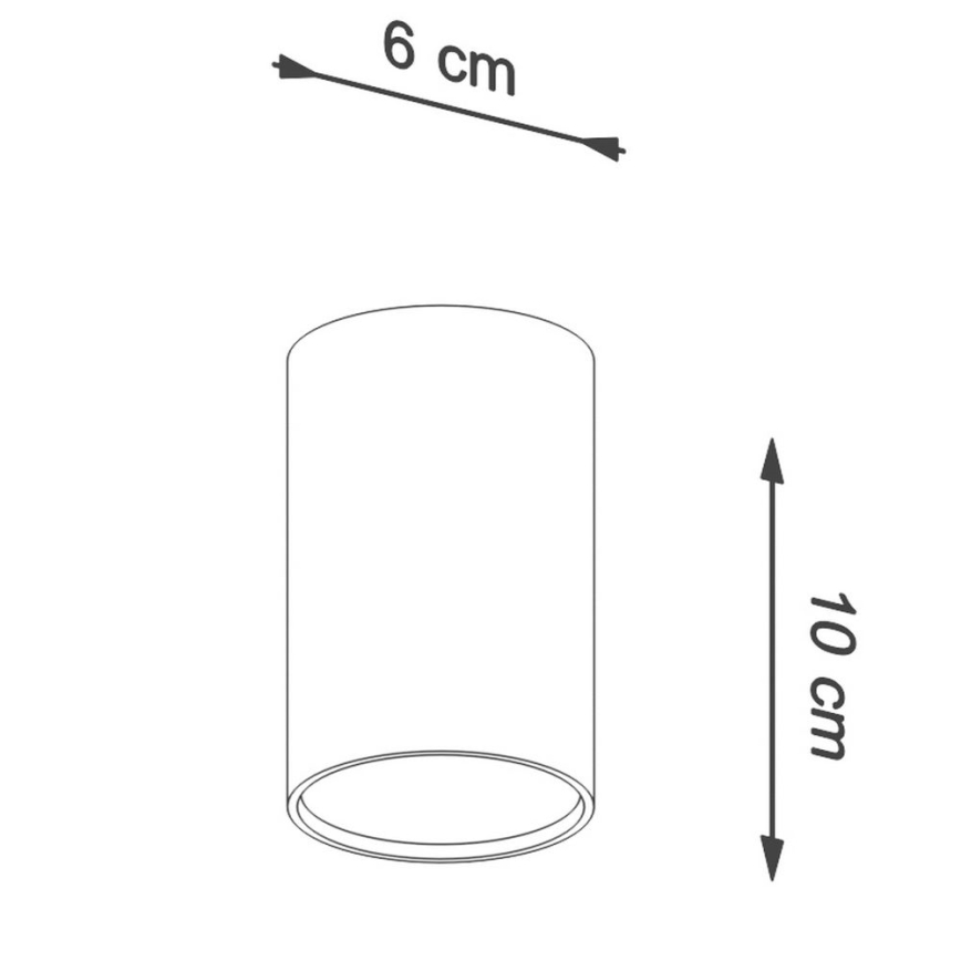 Spotlight LAGOS 1xGU10/10W/230V 10 cm vit