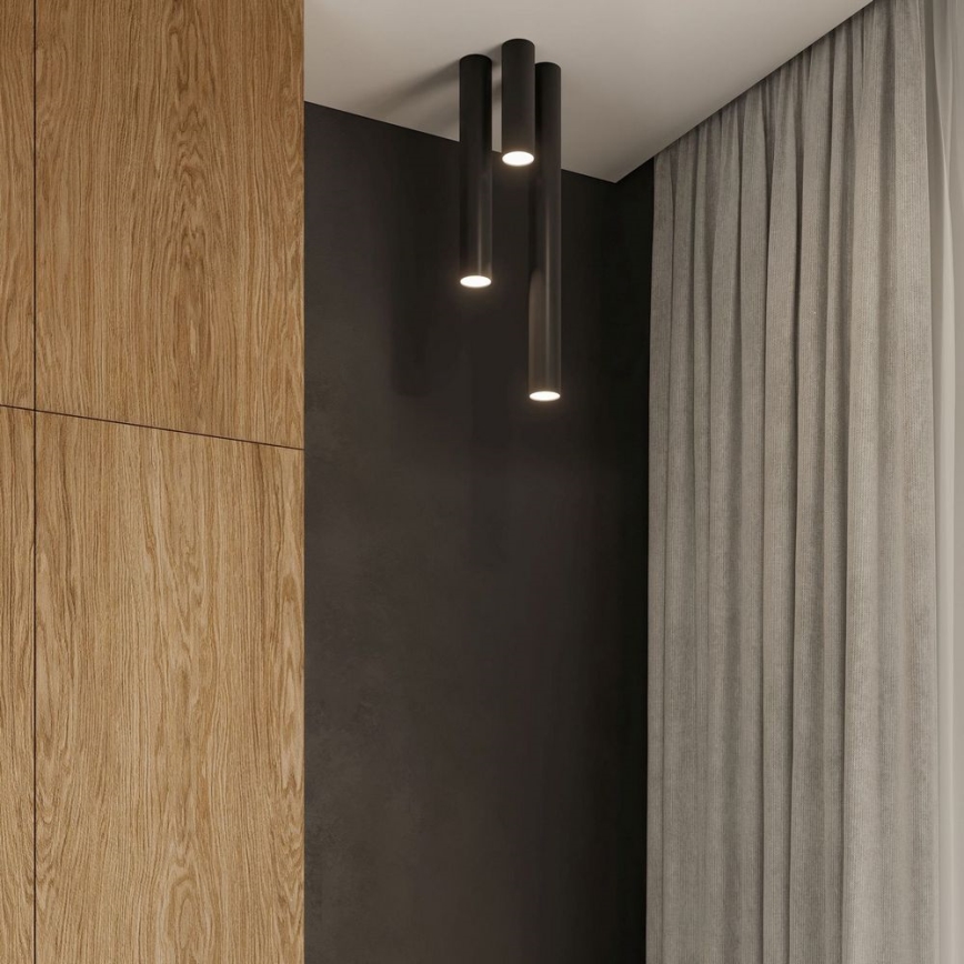 Spotlight LAGOS 1xGU10/10W/230V 10 cm svart