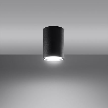 Spotlight LAGOS 1xGU10/10W/230V 10 cm svart