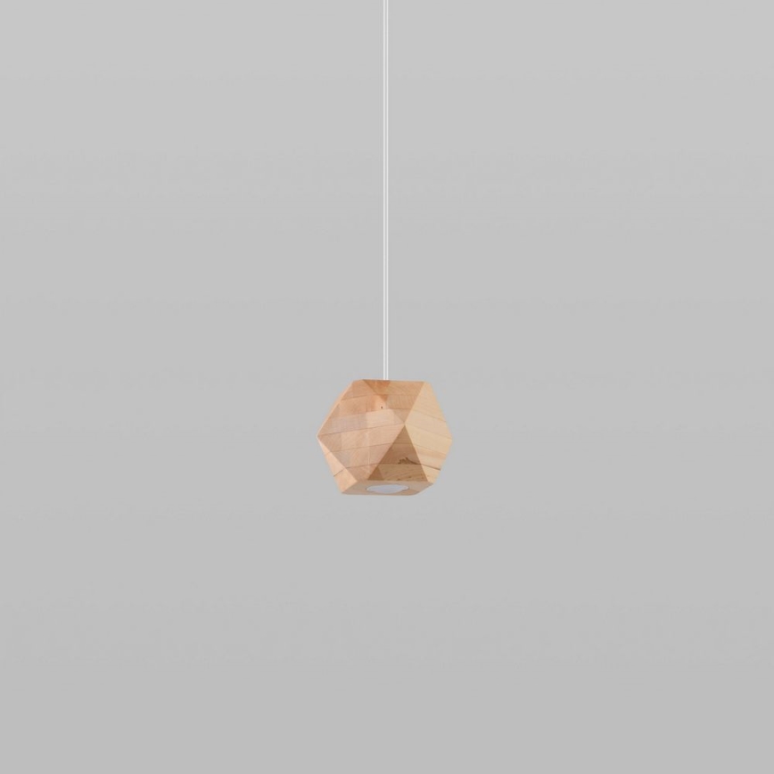 Ljuskrona med textilsladd WOODY 1xGU10/40W/230V ek