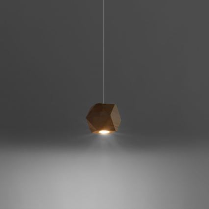 Ljuskrona med textilsladd WOODY 1xGU10/40W/230V ek