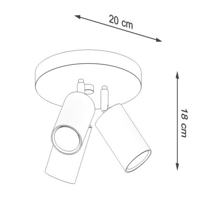 Spotlight RING 3xGU10/10W/230V vit