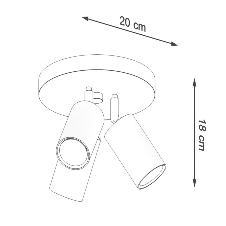 Spotlight RING 3xGU10/10W/230V vit