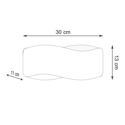 Vägglampa  TILA 1xG9/40W/230V 30 cm vit