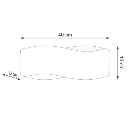 Vägglampa  TILA 2xG9/40W/230V 40 cm vit
