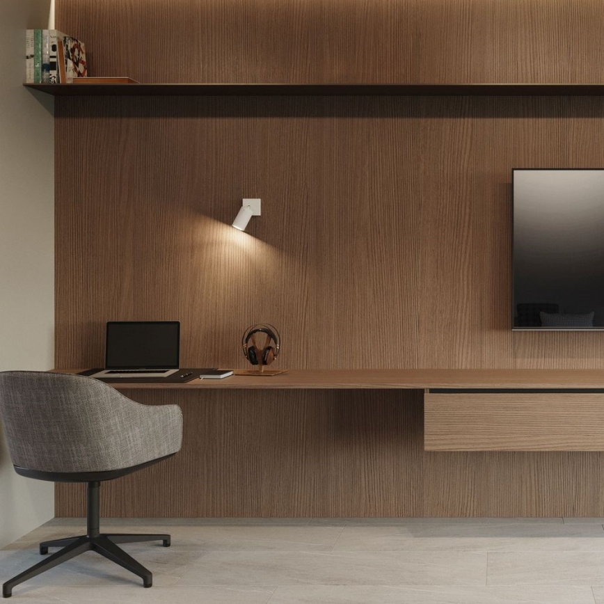 Väggspotlight RING 1xGU10/10W/230V vit