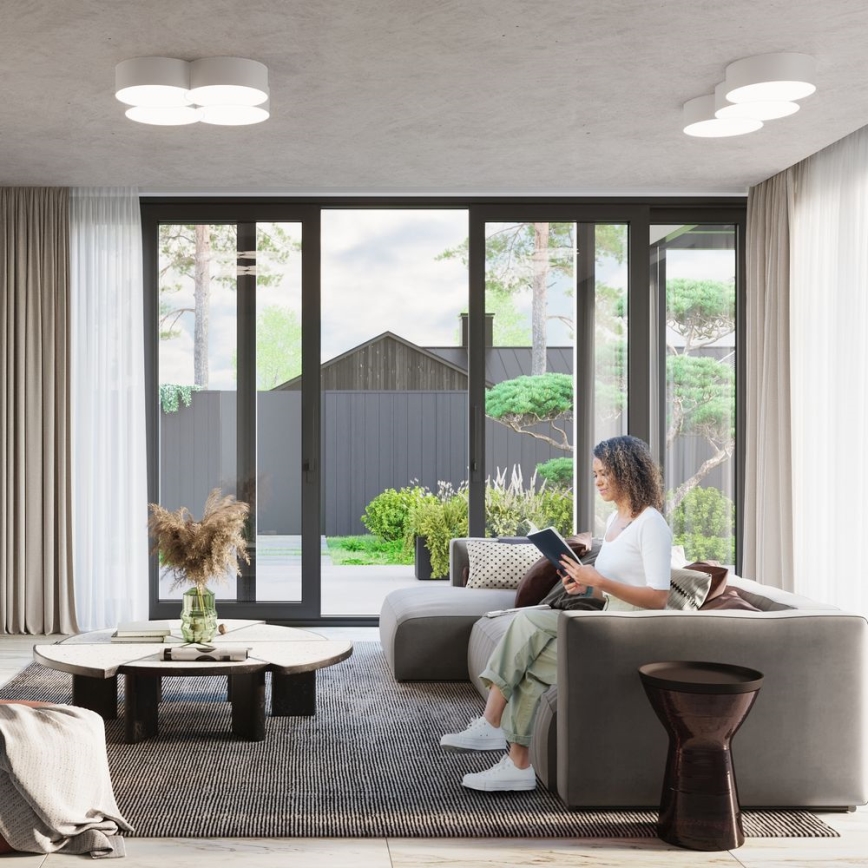 Taklampa  CIRCLE 6xE27/60W/230V vit