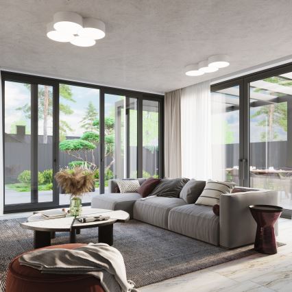 Taklampa  CIRCLE 6xE27/60W/230V vit