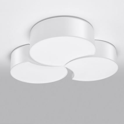 Taklampa  CIRCLE 6xE27/60W/230V vit