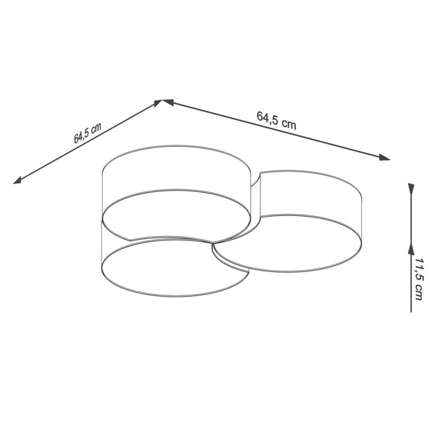 Taklampa  CIRCLE 6xE27/60W/230V vit