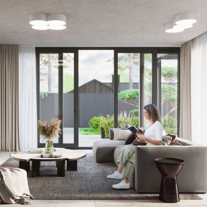 Taklampa  CIRCLE 8xE27/60W/230V vit 