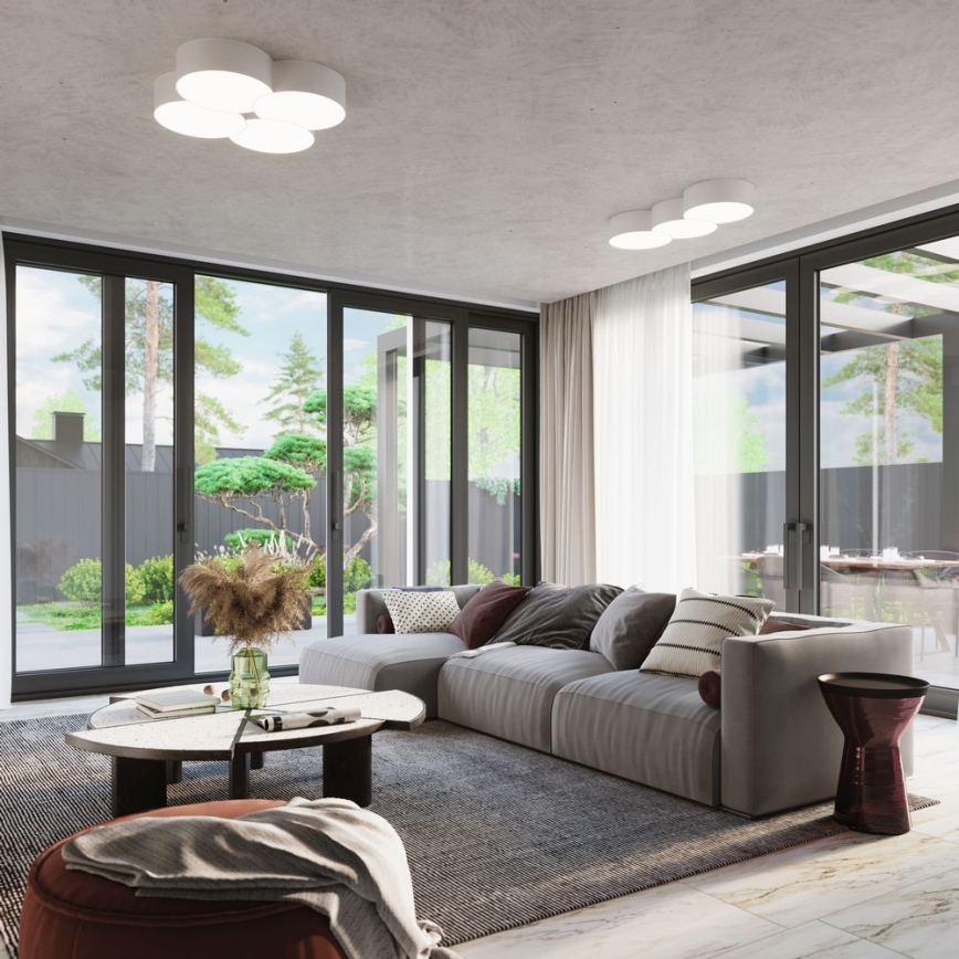 Taklampa  CIRCLE 8xE27/60W/230V vit 