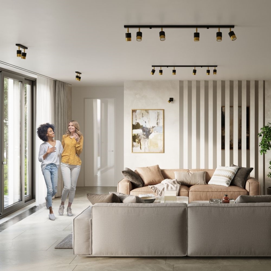 Spotlight  NERO 3xGU10/40W/230V svart /gyllene