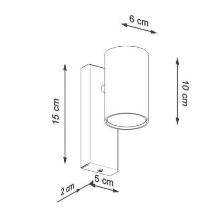 Vägglampa  UTTI 1xGU10/40W/230V vit