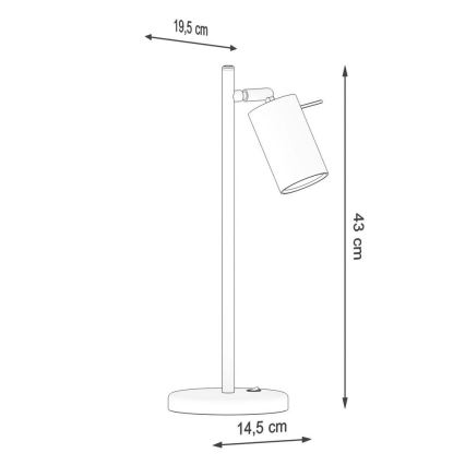 Bordslampa RING 1xGU10/10W/230V svart