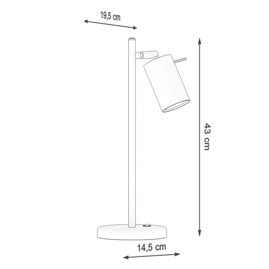 Bordslampa RING 1xGU10/10W/230V svart