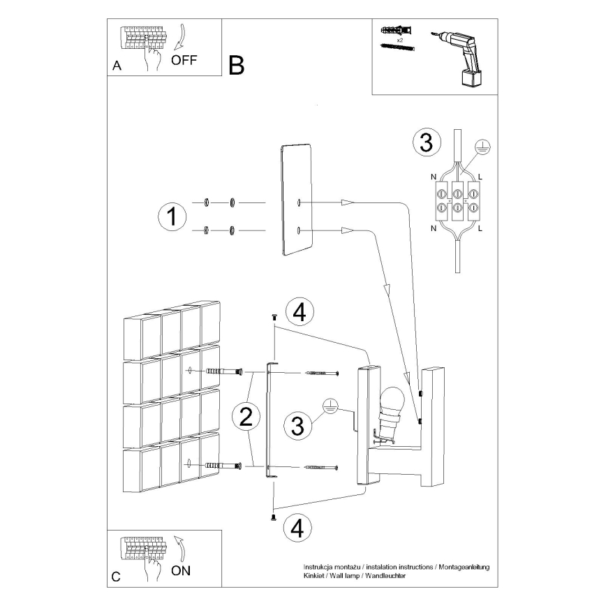 Vägglampa LAPPO 1xE14/10W/230V vit