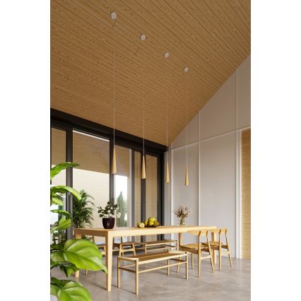Pendellampa på kabel SULA 1xGU10/10W/230V Ø 8 cm beige