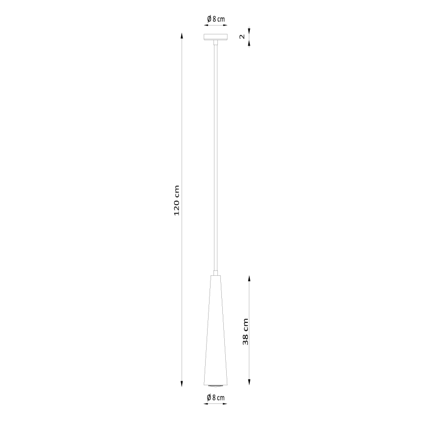Pendellampa på kabel SULA 1xGU10/10W/230V Ø 8 cm beige