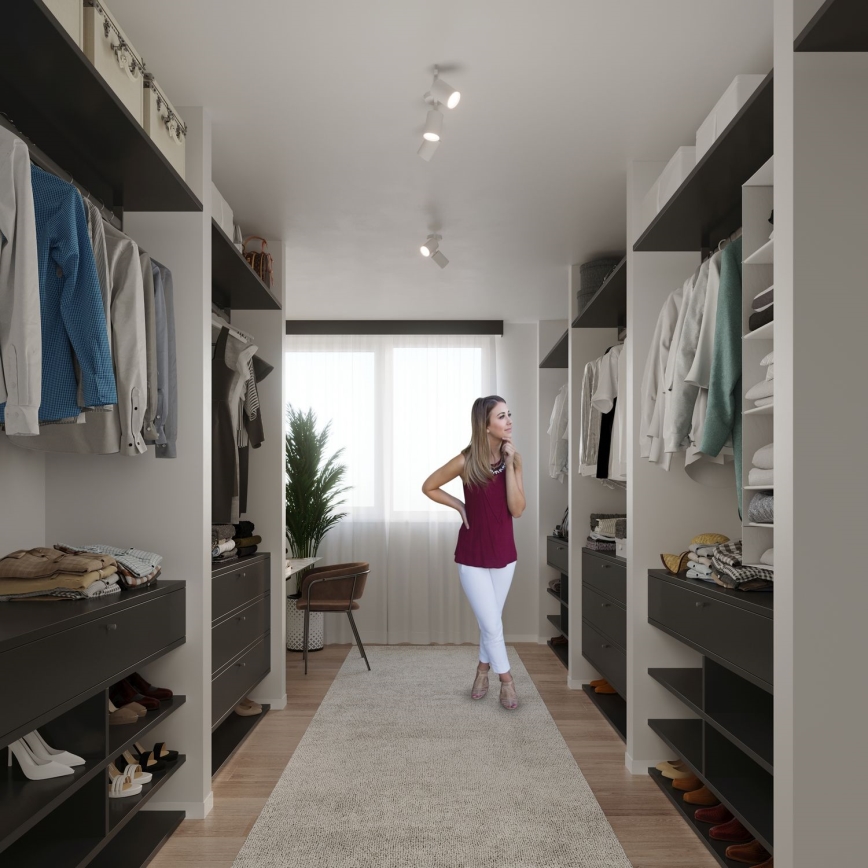 Väggmonterad spotlight LEMMI 1xGU10/40W/230V vit