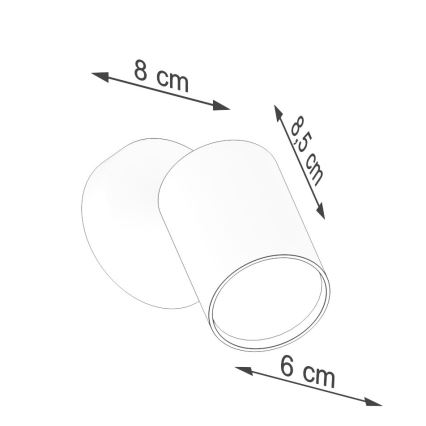Väggmonterad spotlight LEMMI 1xGU10/40W/230V vit