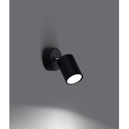 Väggmonterad spotlight LEMMI 1xGU10/40W/230V svart