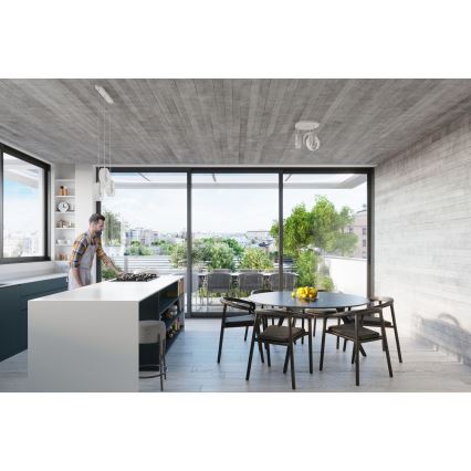 Taklampa på kabel TITRAN 1xE27/60W/230V vit